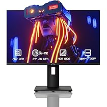 KTC 27 Inch Mini LED Monitor, 1440P 165Hz/144Hz Gaming Monitor